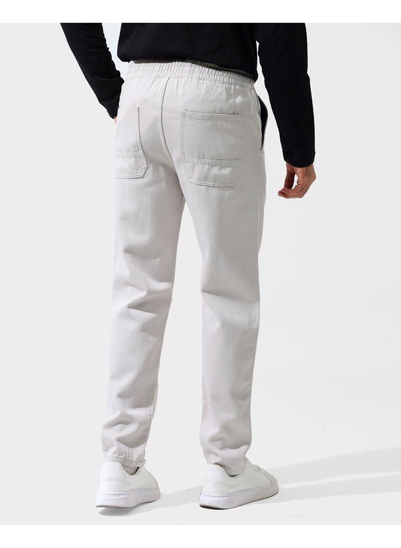 Dott Men's Drawstring Straight Fit Gabardine Pants - Image 4